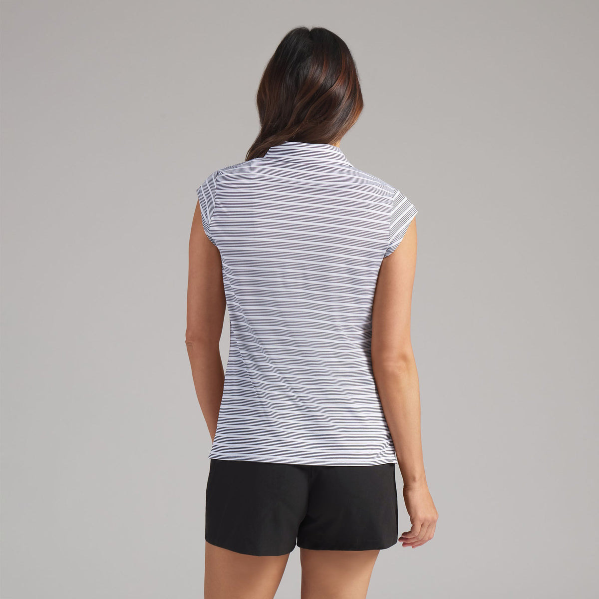 Women's Pique YD Stripe Cap Sleeve Golf Polo | Puma Golf Classic