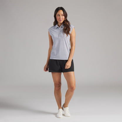 Women's Pique YD Stripe Cap Sleeve Golf Polo | Puma Golf Classic