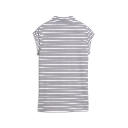 Women's Pique YD Stripe Cap Sleeve Golf Polo | Puma Golf Classic