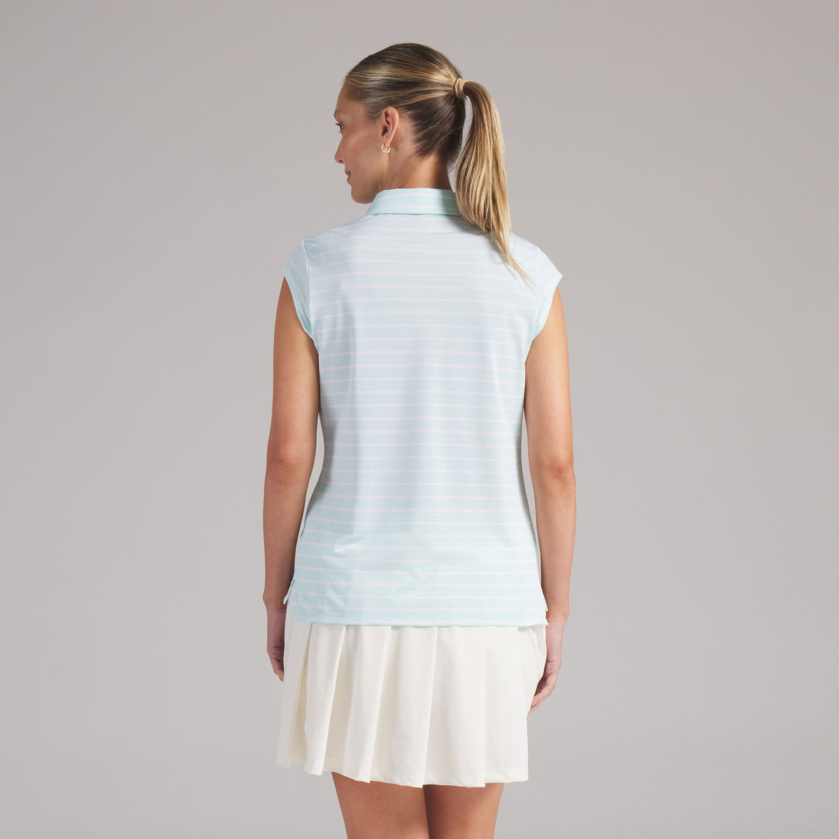 Women's Pique YD Stripe Cap Sleeve Golf Polo | Puma Golf Classic