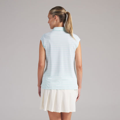 Women's Pique YD Stripe Cap Sleeve Golf Polo | Puma Golf Classic
