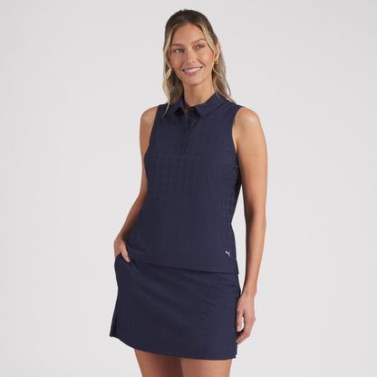 Women's Plaid Knit Sleeveless Golf Polo | Puma Golf Quality