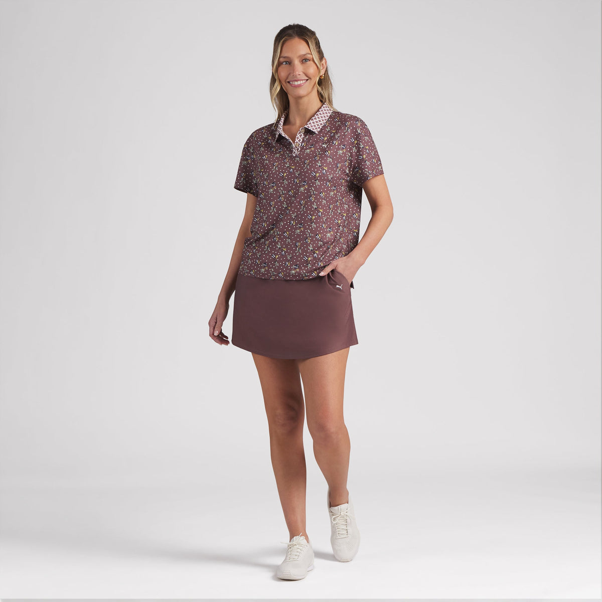 Women's Ezra Printed Golf Polo | Puma Golf Sale