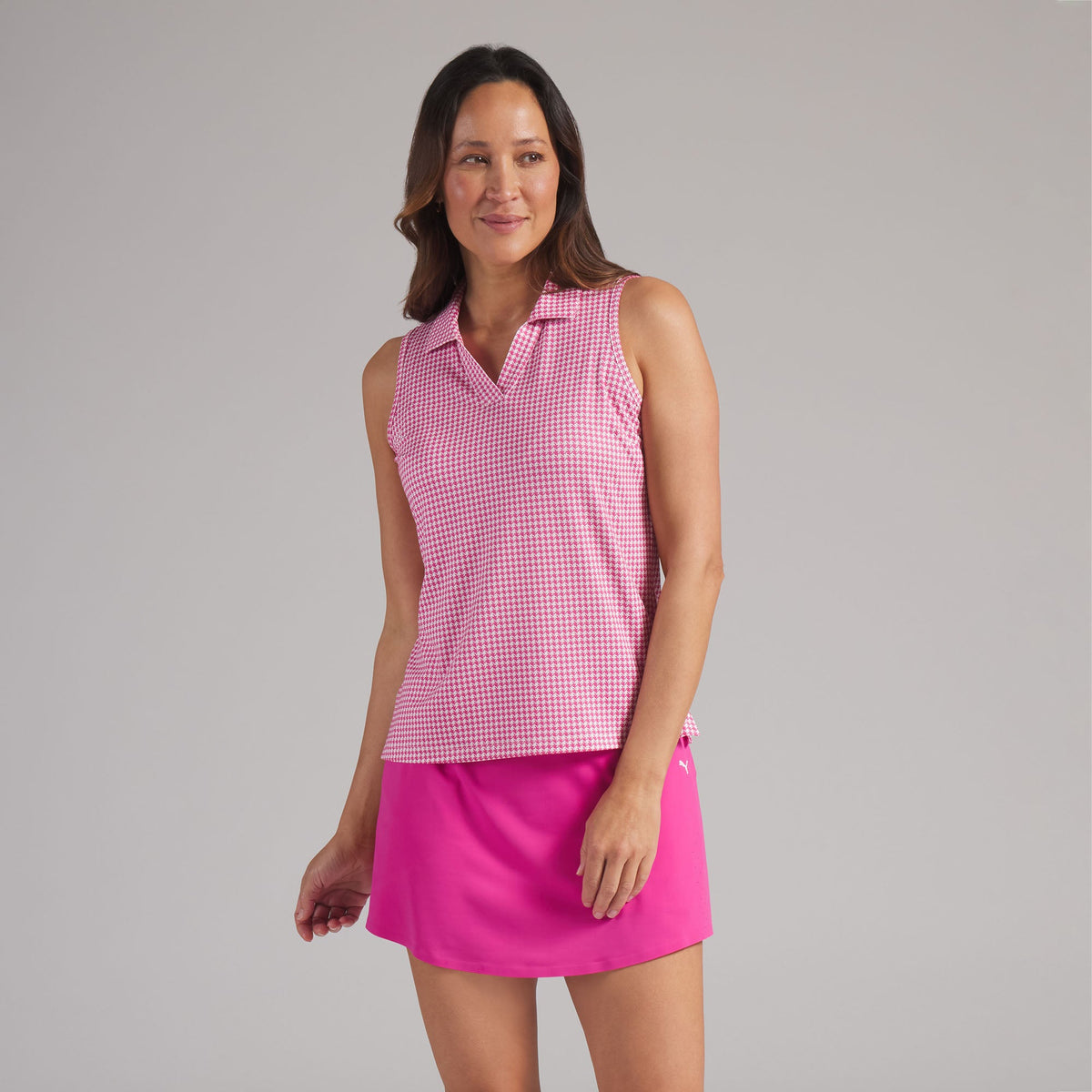 Women's CLOUDSPUN Mono Check Sleeveless Golf Polo | Puma Golf Hot Sale