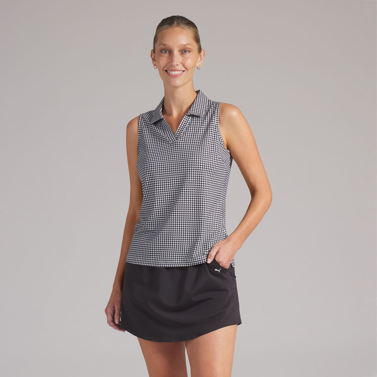 Women's CLOUDSPUN Mono Check Sleeveless Golf Polo | Puma Golf Hot Sale