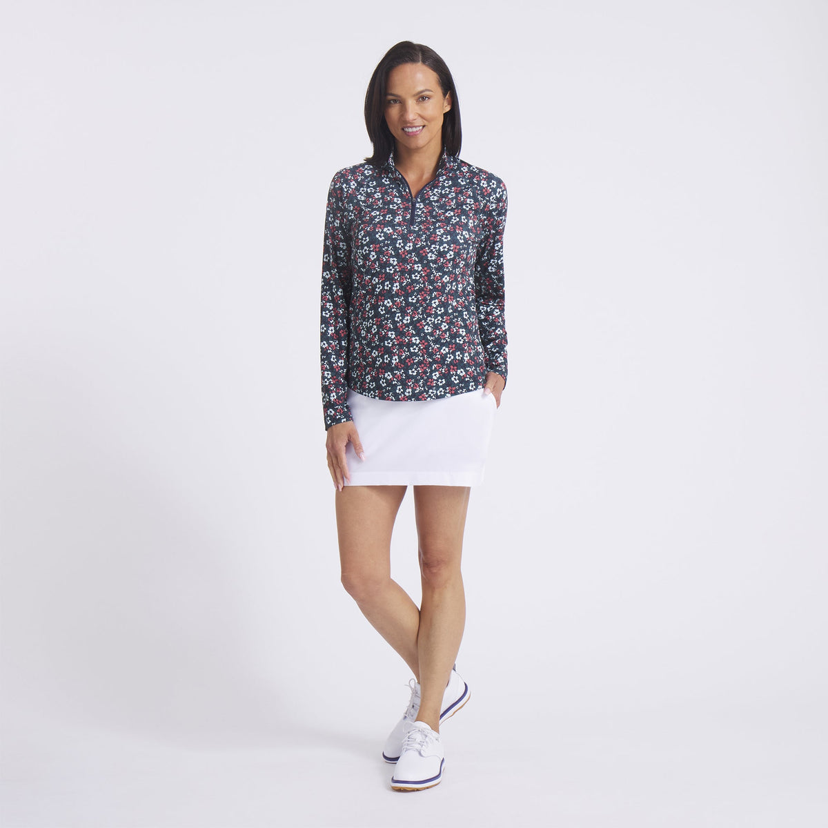 Women's YouV Floral Burst Golf 1/4 Zip | Puma Golf Sale