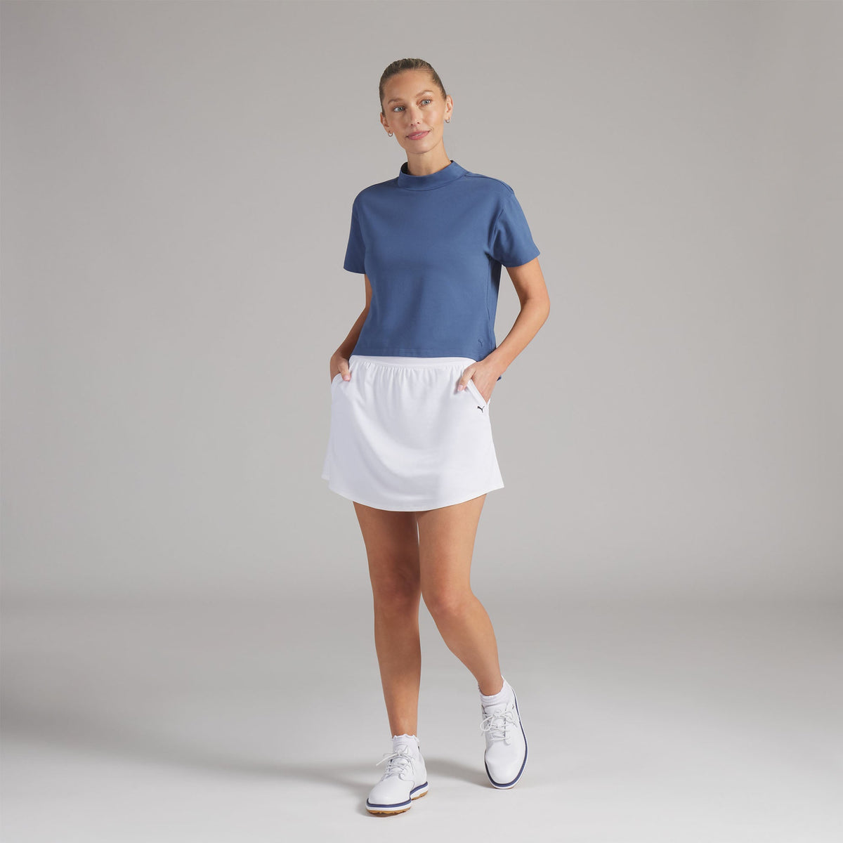 Women's Charlotte Modalon Mock Neck Golf Polo | Puma Golf Featured
