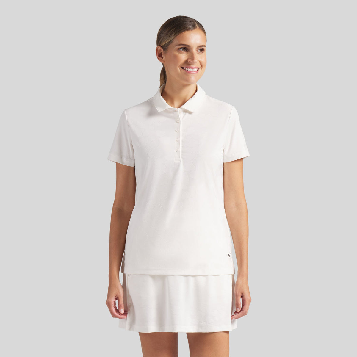 Women's Floral Lace Jacquard Golf Polo | Puma Golf Deals
