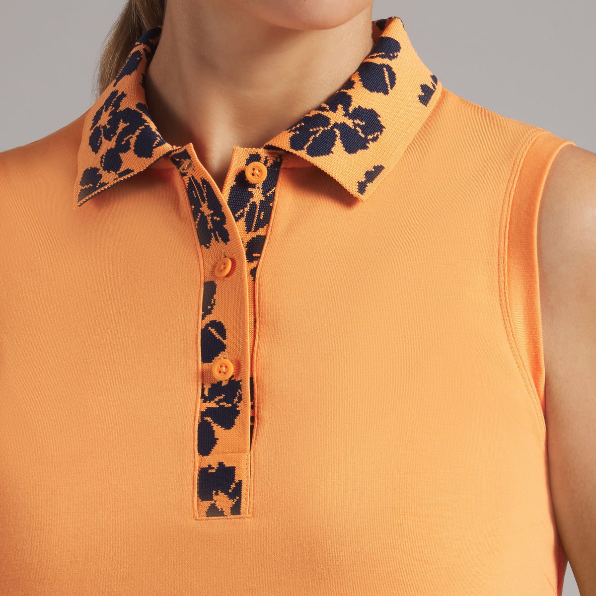 Women's Modalon Floral Rib Sleeveless Golf Polo | Puma Golf Discount