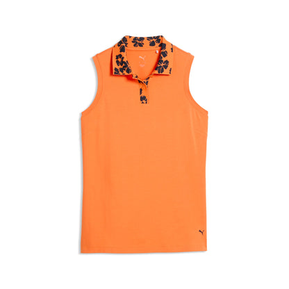Women's Modalon Floral Rib Sleeveless Golf Polo | Puma Golf Discount