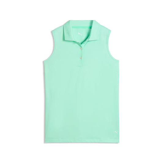 Women's Birdseye Sleeveless Golf Polo | Puma Golf Premium