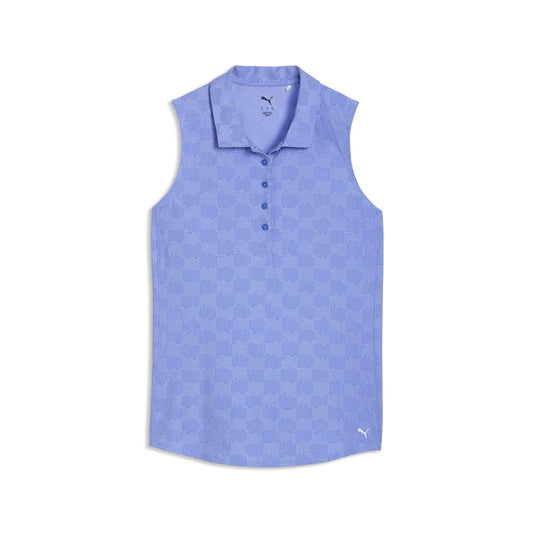 Women's Check Jacquard Sleeveless Golf Polo | Puma Golf Trusted