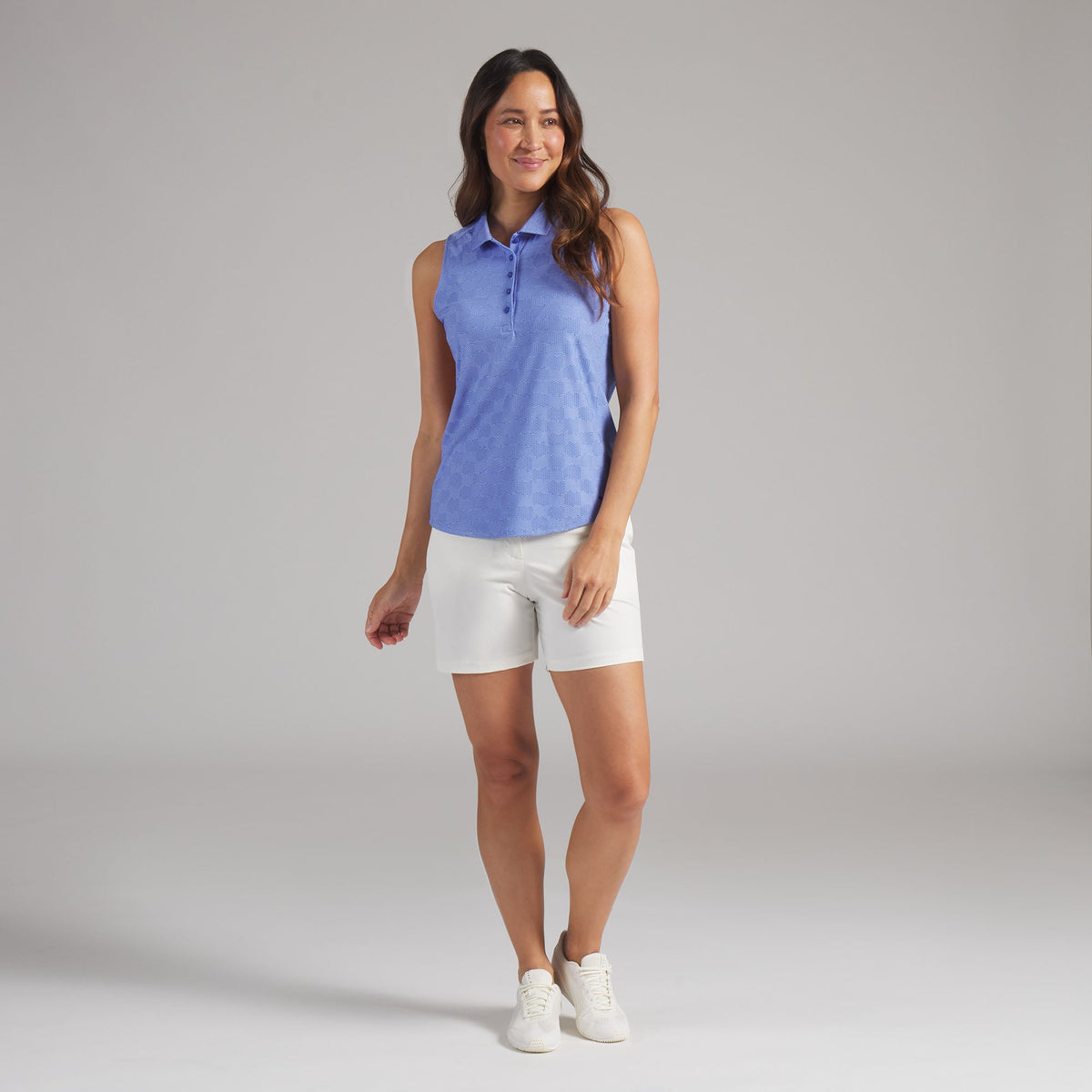 Women's Check Jacquard Sleeveless Golf Polo | Puma Golf Trusted