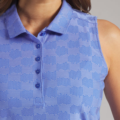 Women's Check Jacquard Sleeveless Golf Polo | Puma Golf Trusted