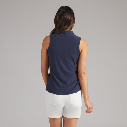 Women's Check Jacquard Sleeveless Golf Polo | Puma Golf Trusted