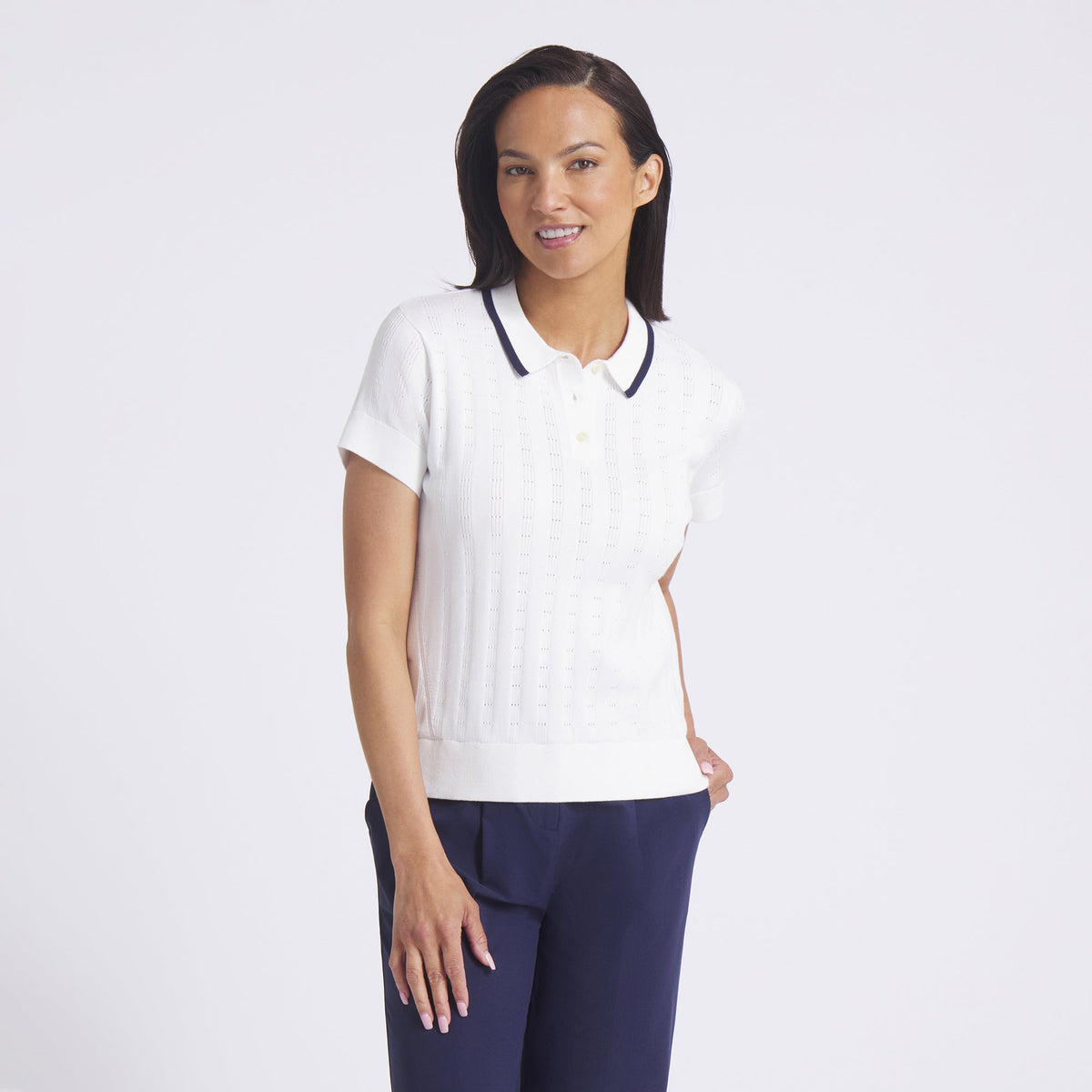 Women's AP Pointelle Golf Polo | Puma Golf Smart Buy