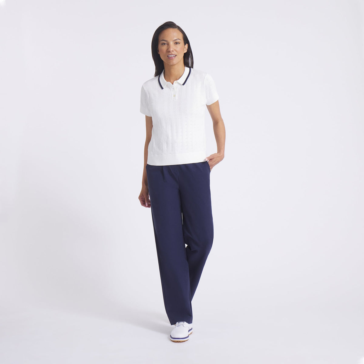 Women's AP Pointelle Golf Polo | Puma Golf Smart Buy