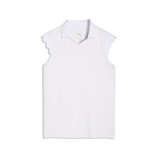 Girl's CLOUDSPUN Scallop Sleeve Golf Polo | Puma Golf Recommended