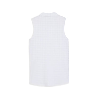 Women's Houndstooth Sleeveless Golf Polo | Puma Golf Special Offer