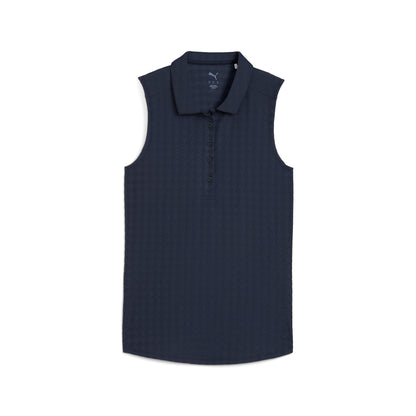 Women's Houndstooth Sleeveless Golf Polo | Puma Golf Special Offer