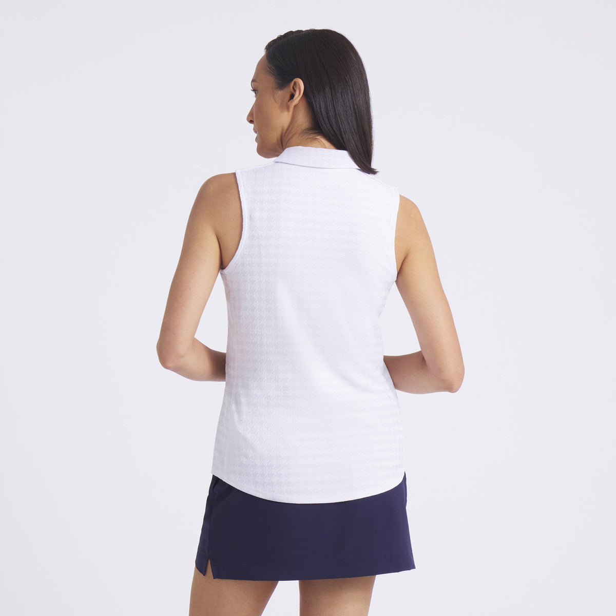 Women's Houndstooth Sleeveless Golf Polo | Puma Golf Special Offer