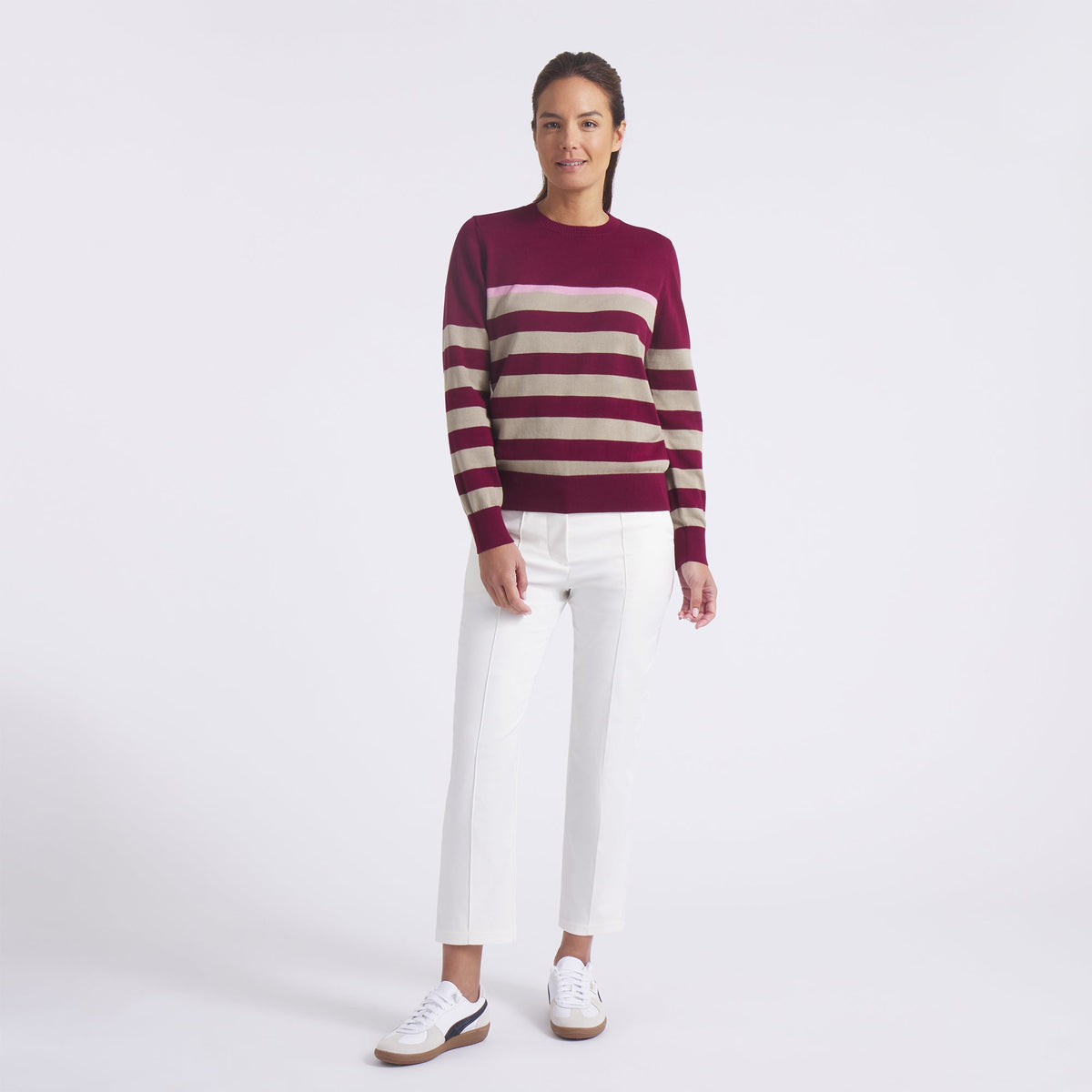 Women's Resort Stripe Golf Sweater | Puma Golf Trusted