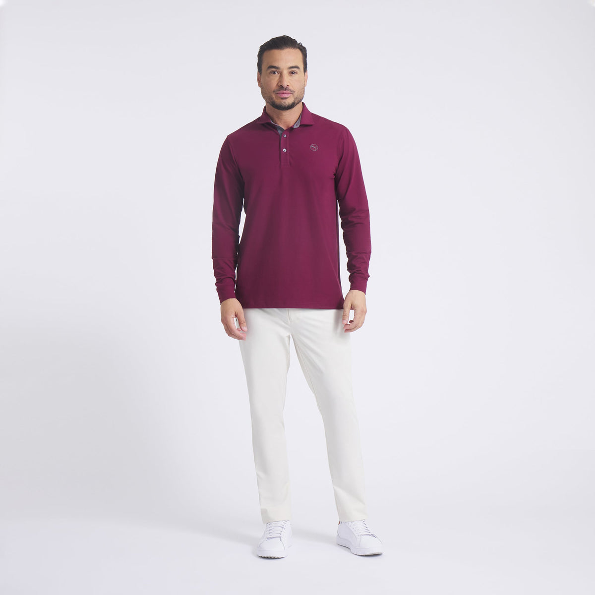 CLOUDSPUN Long Sleeve Midweight Golf Polo | Puma Golf Classic