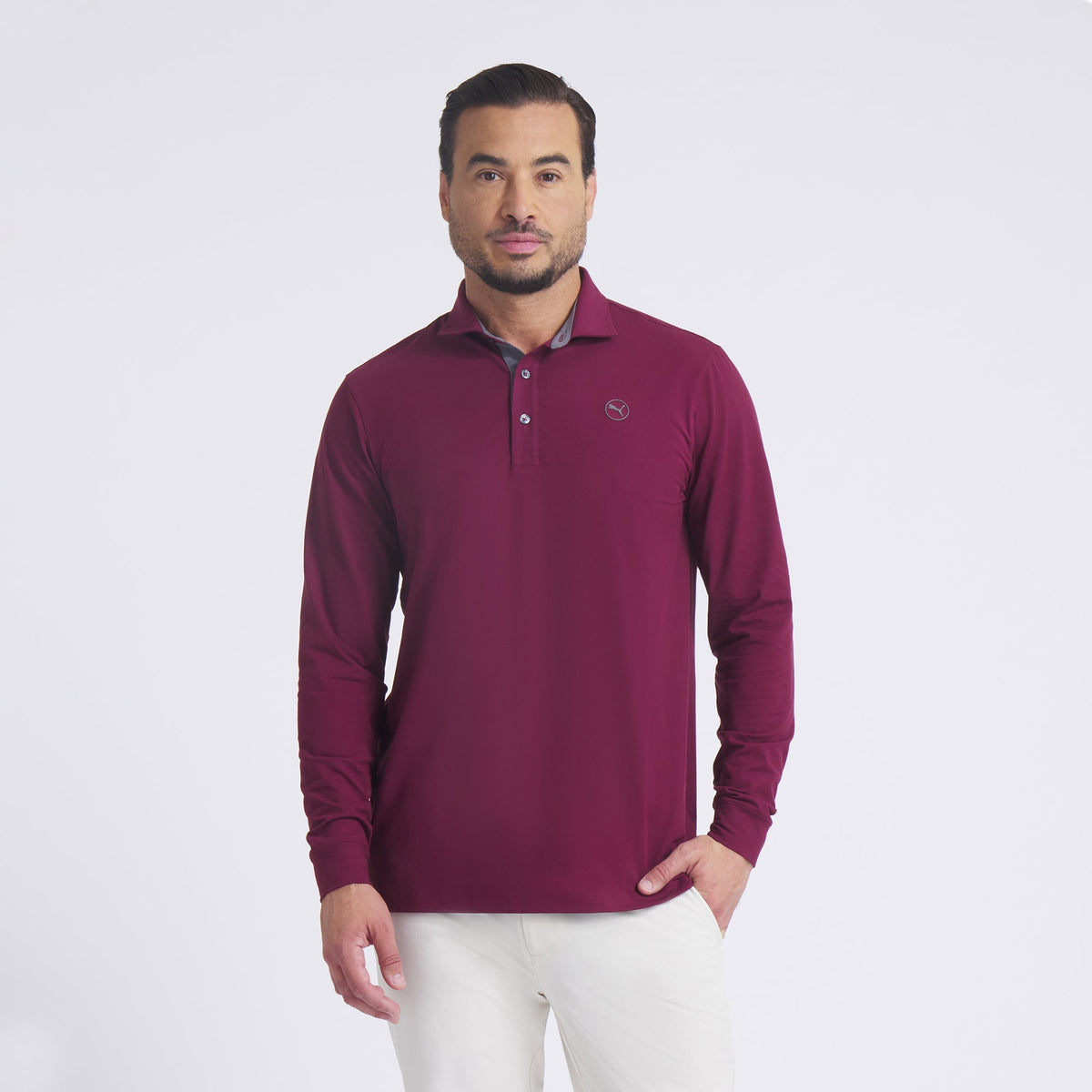 CLOUDSPUN Long Sleeve Midweight Golf Polo | Puma Golf Classic